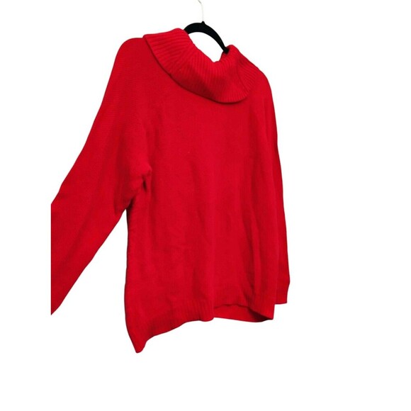 Christopher And Banks Red Cowl Neck Sweater NWT Knit size XL - Picture 1 of 6